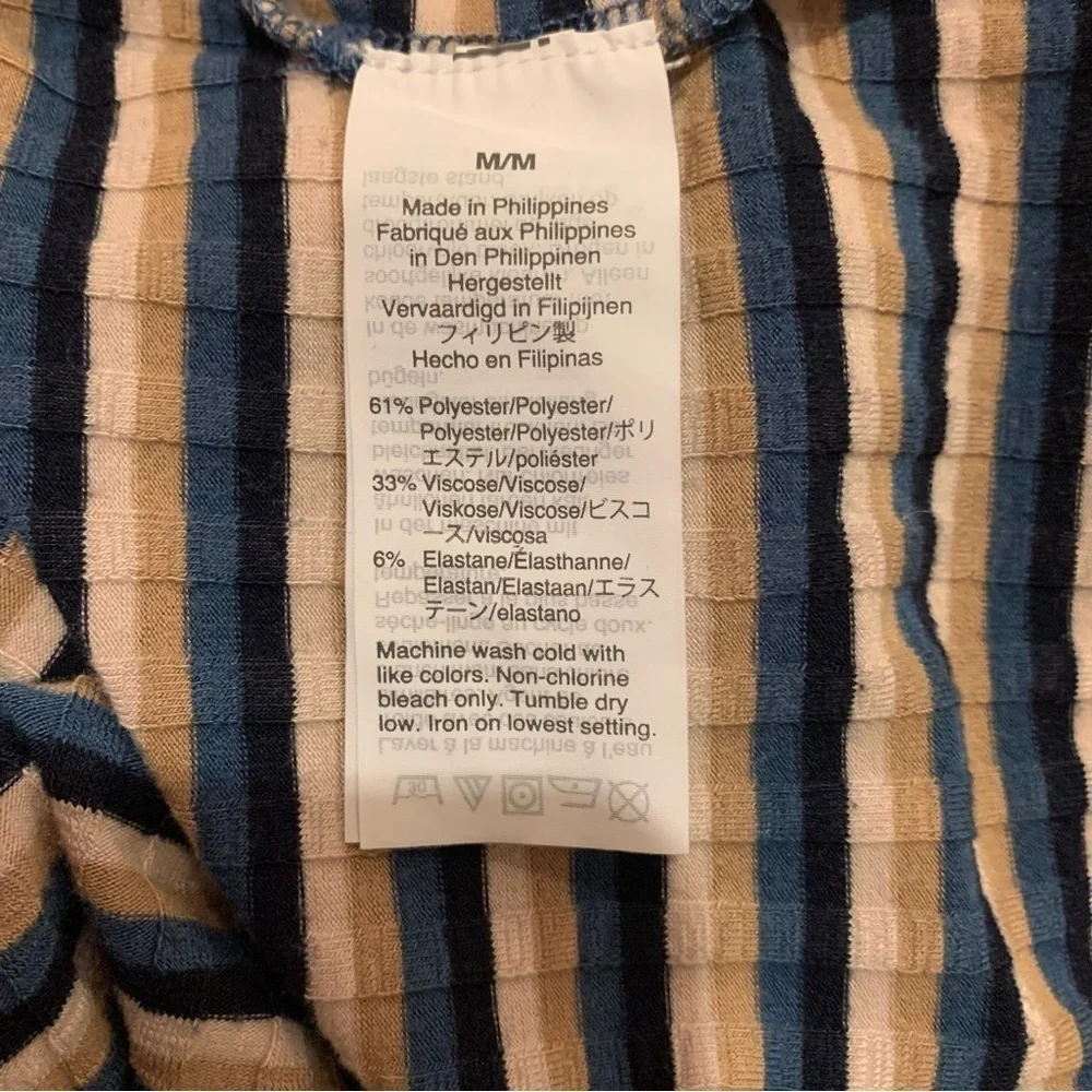 Women’s Madewell Ribbed Turtleneck Striped Top - Picture 5 of 8